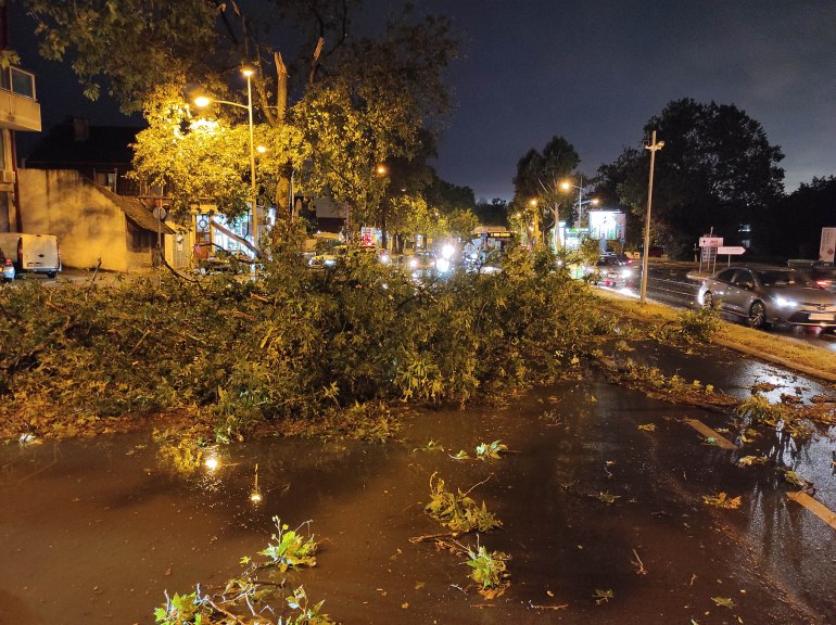 Heavy rain and storm in Serbia