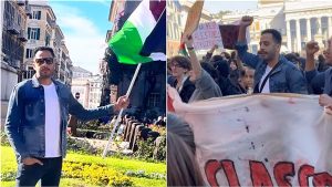 عصام السقا يشارك بمظاهرات تضامنية مع فلسطين في إيطاليا