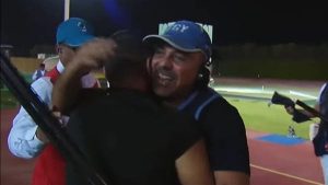 وزير الرياضة يهنئ عبد العزيز محيلبة بالذهبية التاريخية في كأس العالم للرماية بقطر