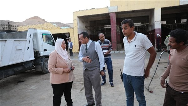 نائب محافظ أسوان تتفقد أعمال تطوير المجزر العمومى بالشلال