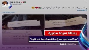 مصرية تضع 4 رسائل تحفيزية في قلب المساعدات الإنسانية المرسلة إلى غزة