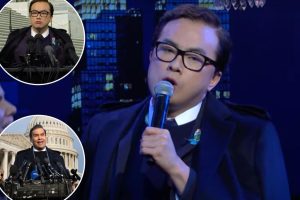 “SNL” يسخر من طرد جورج سانتوس في وداع موسيقي: “فضيحة في مهب الريح”