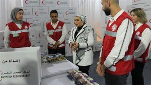 قرينة الرئيس تشكر الهلال الأحمر على مجهوداته العظيمة لدعم الأشقاء في غزة