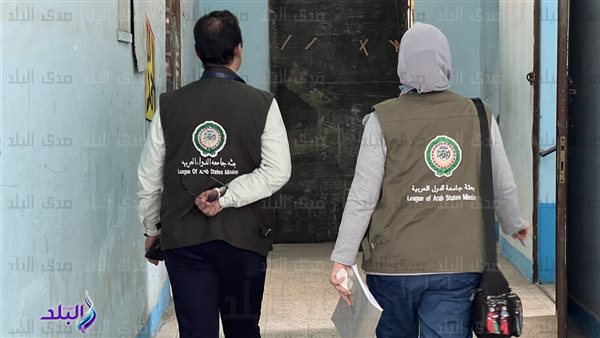بعثة من جامعة الدول العربية تتفقد لجنة انتخابية بالمعادي| صور