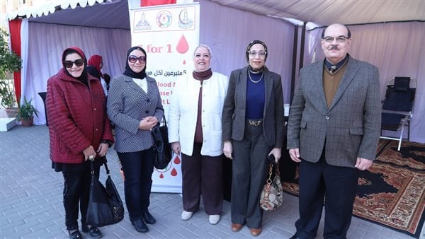 جامعة عين شمس تنظم حملة للتوعية بأهمية وفوائد التبرع التطوعي الدائم بالدم|صور
