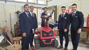 فريق طلابى بجامعة المنصورة يفوز بالمركز الأول لابتكار روبوت مصرى لإطفاء الحرائق