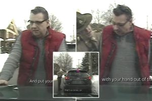 يُظهر مقطع فيديو Dashcam القبض على رجل من ولاية فيرمونت بعد أن قلب جنديًا بالولاية: “حرية التعبير”