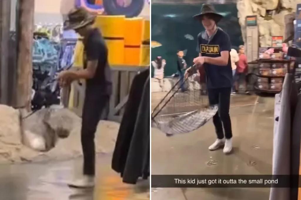 رجل من فلوريدا يذهب للصيد في بركة Bass Pro Shops، ويهرب بسمك التاربون الحي الذي يبلغ وزنه 50 رطلاً