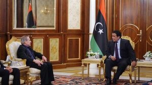 رئيس المجلس الرئاسي الليبي يؤكد على دعم الشعب الفلسطيني في تقرير مصيره