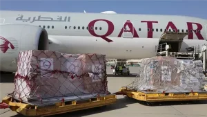 طائرة مساعدات قطرية تتوجه إلى العريش لدعم قطاع غزة