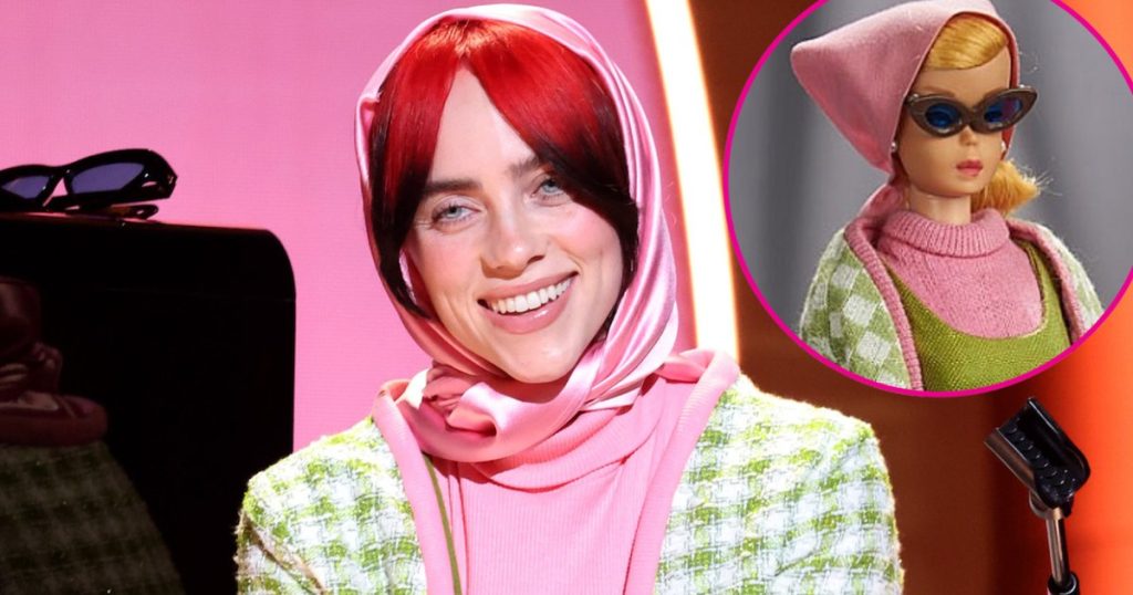 بيلي إيليش تبث عرض باربي لبودل عام 1965 أثناء أدائها في حفل توزيع جوائز جرامي لعام 2024