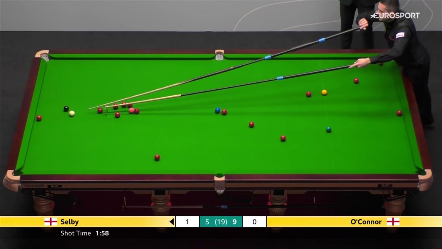 أُجبر مارك سيلبي على لعب لقطة “غير سارة للغاية” بإشارة طويلة بشكل يبعث على السخرية في بطولة العالم للسنوكر