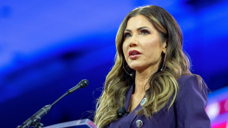 حظرت الحاكمة كريستي نويم من بعض الأراضي القبلية في ولاية ساوث داكوتا