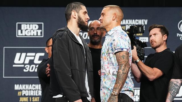 'لماذا أنت عصبي جدا؟' – ماخاتشيف يسخر من بوارييه في المؤتمر الصحفي لـ UFC 302