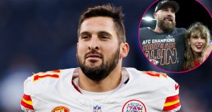 يقول جيمس وينشستر من Chiefs أن ترافيس كيلسي كان “يحمر خجلاً” أثناء ظهور تايلور سويفت الأول في اللعبة