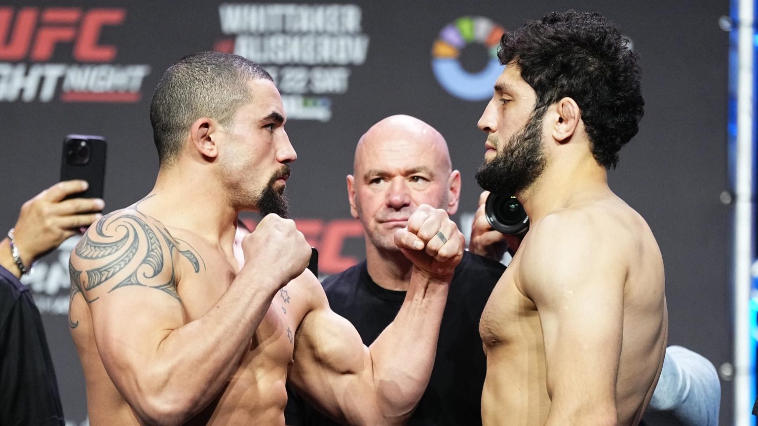 UFC المملكة العربية السعودية مباشر – روبرت ويتاكر يواجه إكرام أليسكروف، وسيرجي بافلوفيتش يواجه ألكسندر فولكوف