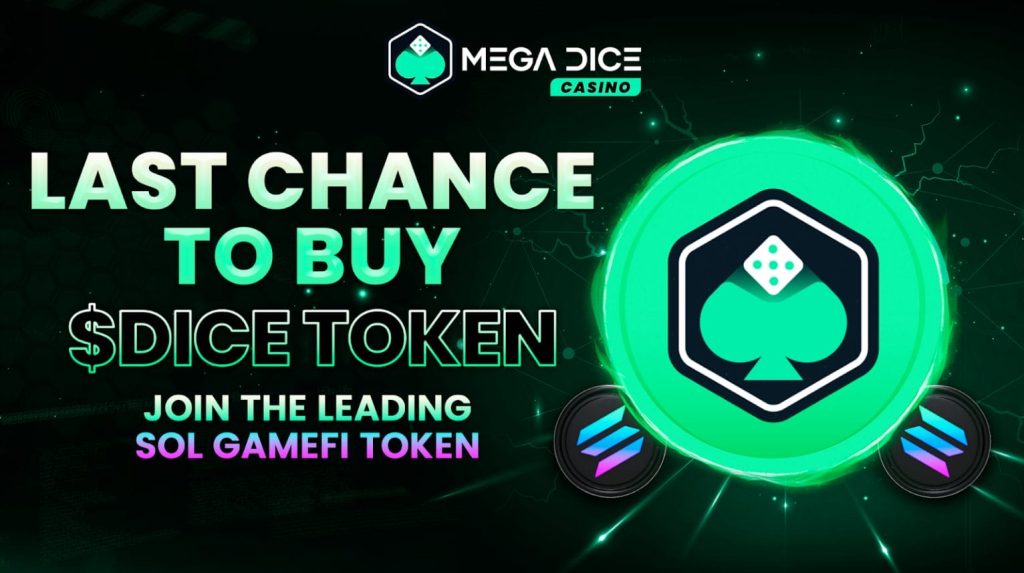 SOL GameFi First، Mega Dice هي الفرصة الأخيرة للشراء في مرحلة البيع المسبق قبل الزيادة النهائية في السعر