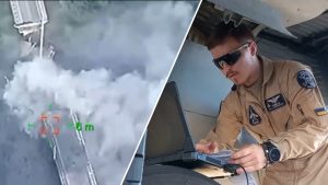 شاهد: مقاتلة أوكرانية تدمر معبرًا للنهر في كورسك بغارة جوية