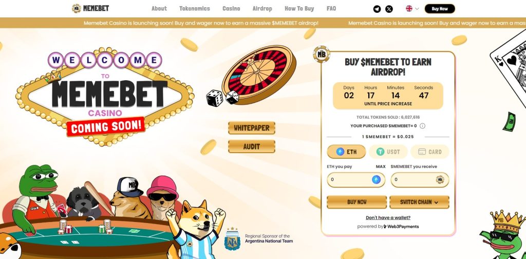 عملة GambleFi Meme Coin الجديدة تجمع 150 ألف دولار على الفور – هل يمكن أن تكون عملة $MEMEBET هي عملة Rollbit التالية؟