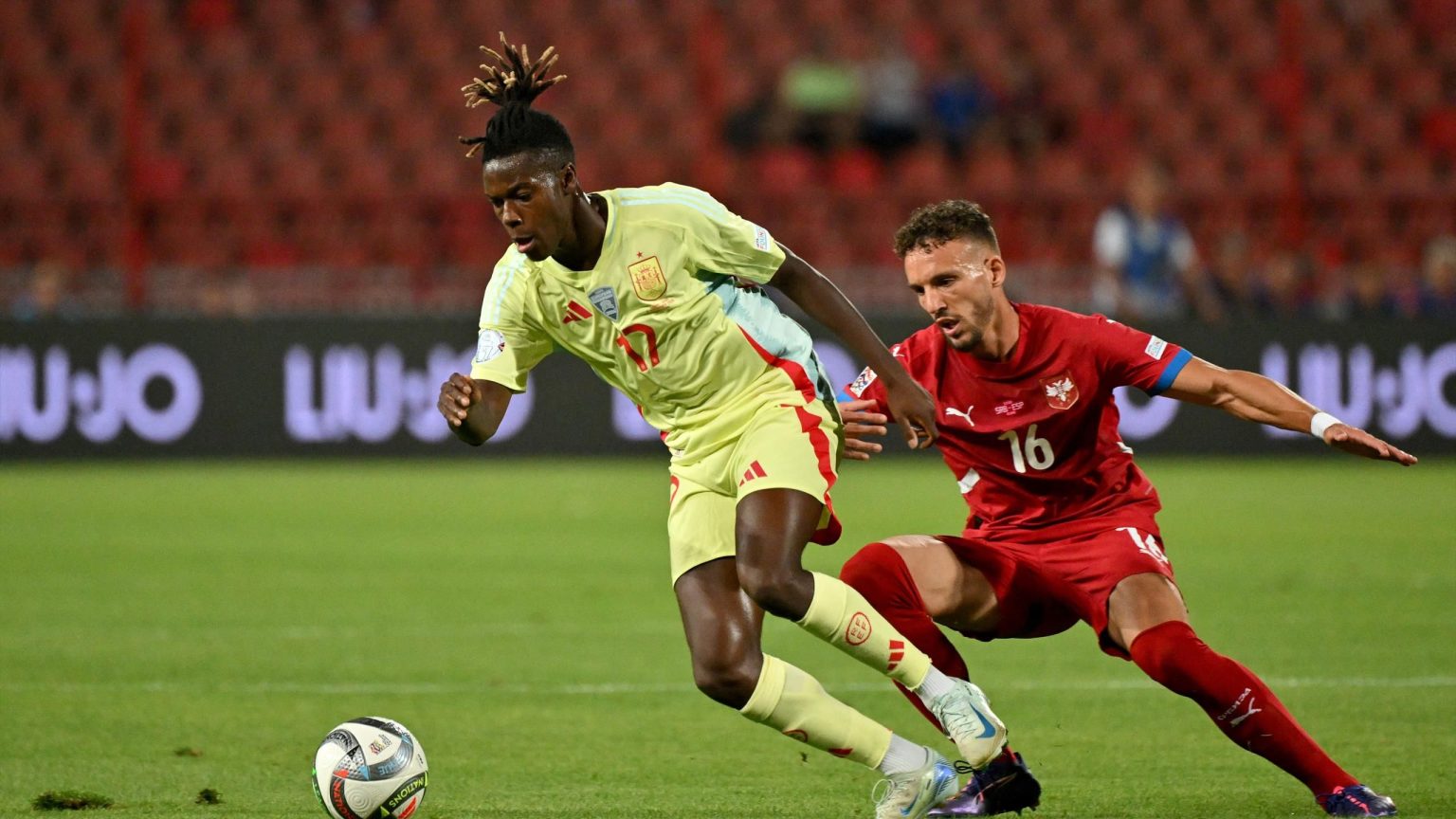 صربيا ضد إسبانيا – دوري الأمم الأوروبية مباشر مع مشاركة لامين يامال ضمن لاعبي لا روخا