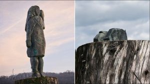 تم تمثال ميلانيا ترامب في الكاحلين وسرقت من مسقط رأس سلوفينية