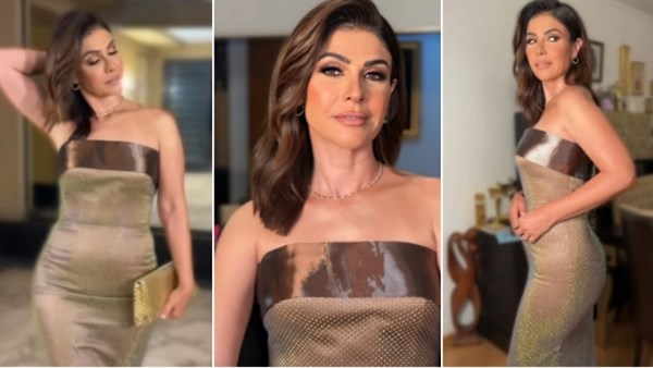 بفستان ملفت.. بسمة تخطف الأنظار في فرح رنا رئيس