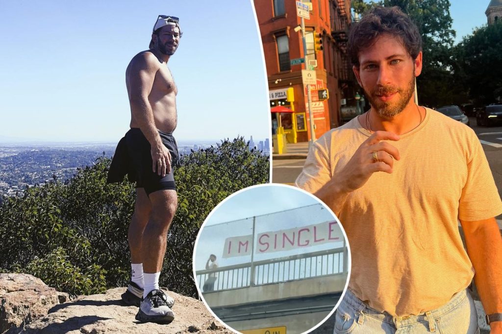 جيل الألفية اليائس يعلق لافتة عملاقة مكتوب عليها “أنا أعزب” فوق طريق لوس أنجلوس السريع