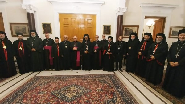 البطريرك الأنبا إبراهيم إسحق يشارك في استقبال رئيس الأساقفة إدجار بينيا بارا