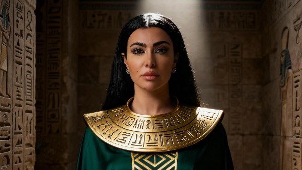 أنا تاج العلاء.. ميرهان حسين تحتفل بالمتحف المصري الكبير