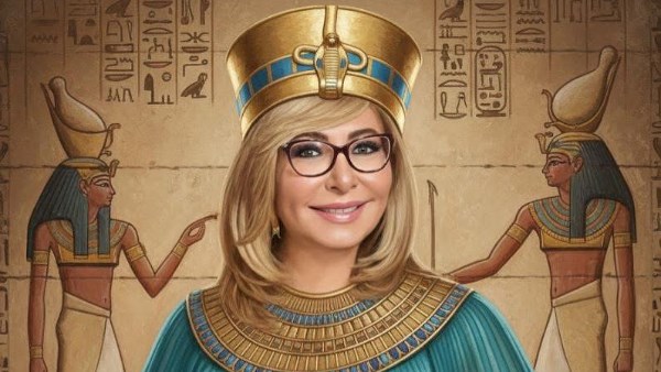 لميس الحديدي تشارك في تريند الزي الفرعوني تزامنا مع افتتاح المتحف الكبير