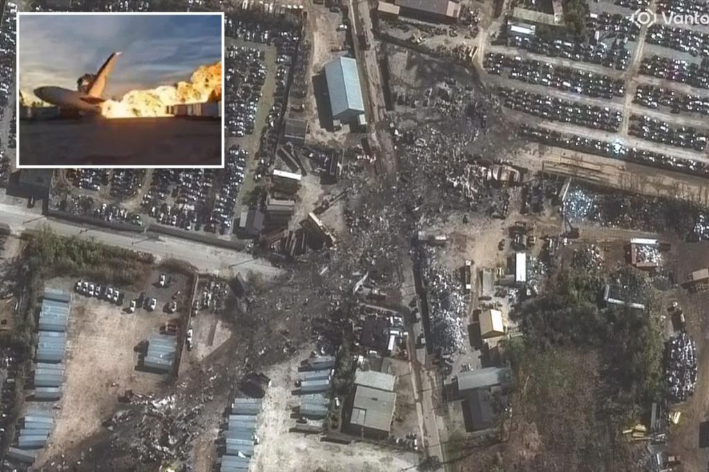 تظهر صور الأقمار الصناعية المروعة آثار الدمار بعد تحطم طائرة UPS المميتة في لويزفيل