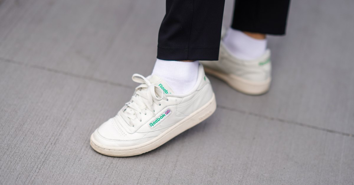 NEW YORK, NEW YORK - FEBRUARY 12: Reebok sneakers are seen, during New York Fashion Week Fall Winter 2020, on February 12, 2020 in New York City. (Photo by Edward Berthelot/Getty Images)