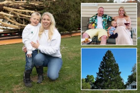 تبرعت جودي روس بشجرة عيد الميلاد في مركز روكفلر لتكريم زوجها الراحل