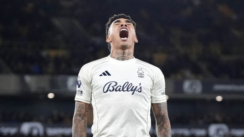 ولفرهامبتون 0-1 نوتنغهام فورست: إيغور خيسوس يسجل أول هدف له في الدوري الإنجليزي الممتاز.