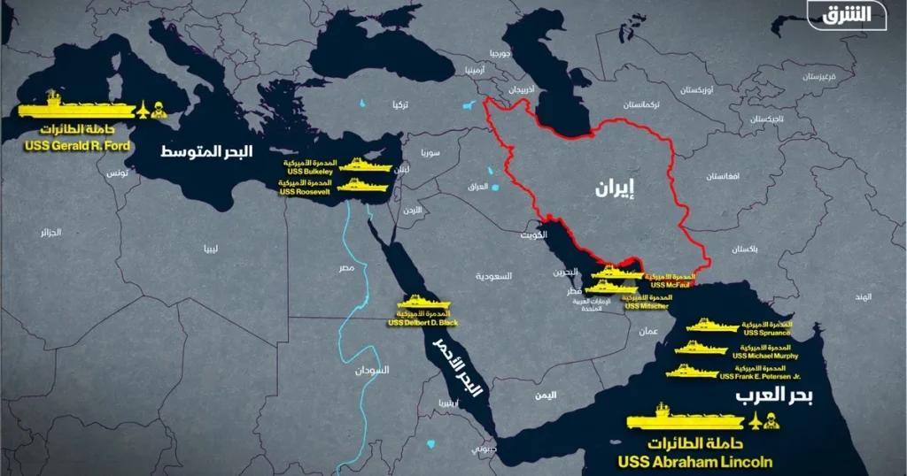 في انتظار قرار ترمب.. أين تتمركز الحشود الأميركية في الشرق الأوسط؟