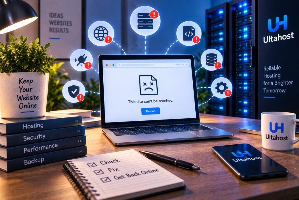 موقعك لا يعمل؟ 7 أسباب بسيطة وراء توقف الموقع وكيف تتعامل معها